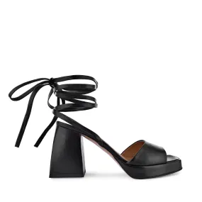 Hana Black Wrap Around Sandals