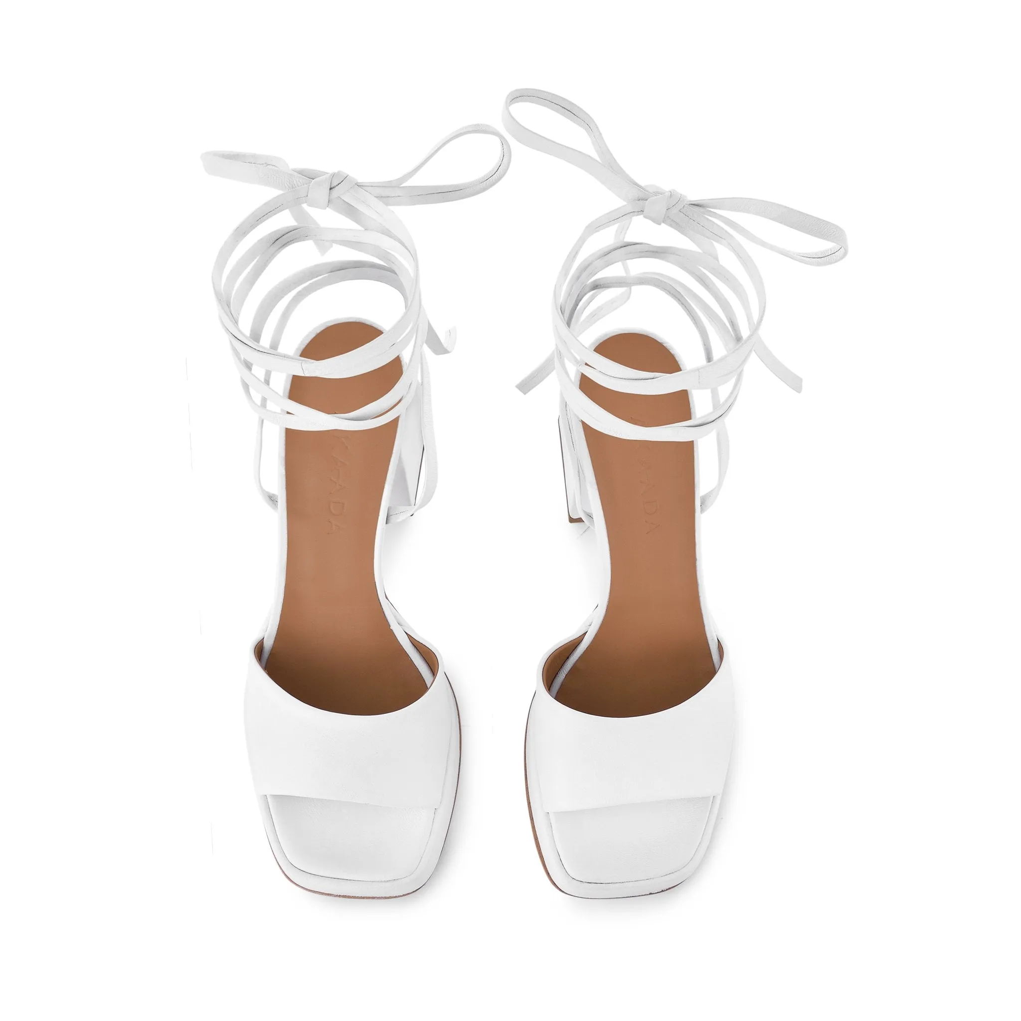 Hana White Wrap Around Sandals