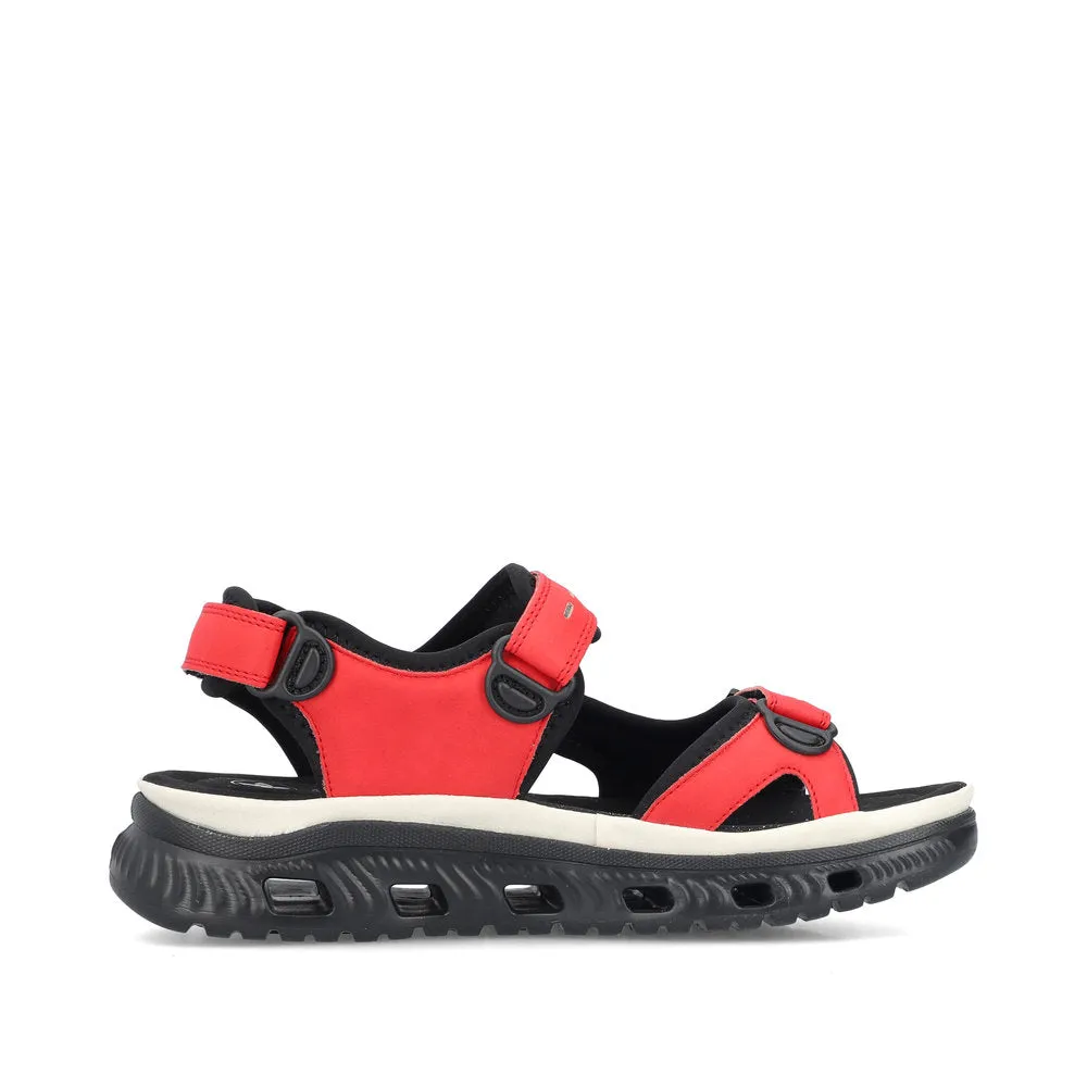 Ladies Rieker Walking Sandal Red/Pink  Multi  64074-33 sale