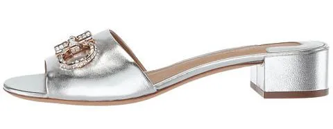 'Lampio' Crystal Slide Mule Sandals - Gold, Silver, Pink, Black