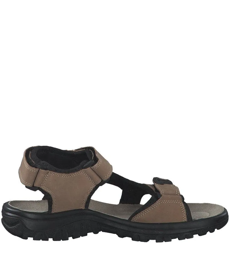 Marco Tozzi Mens Taupe Suede Leather Comfort Sandal 2-18400-20