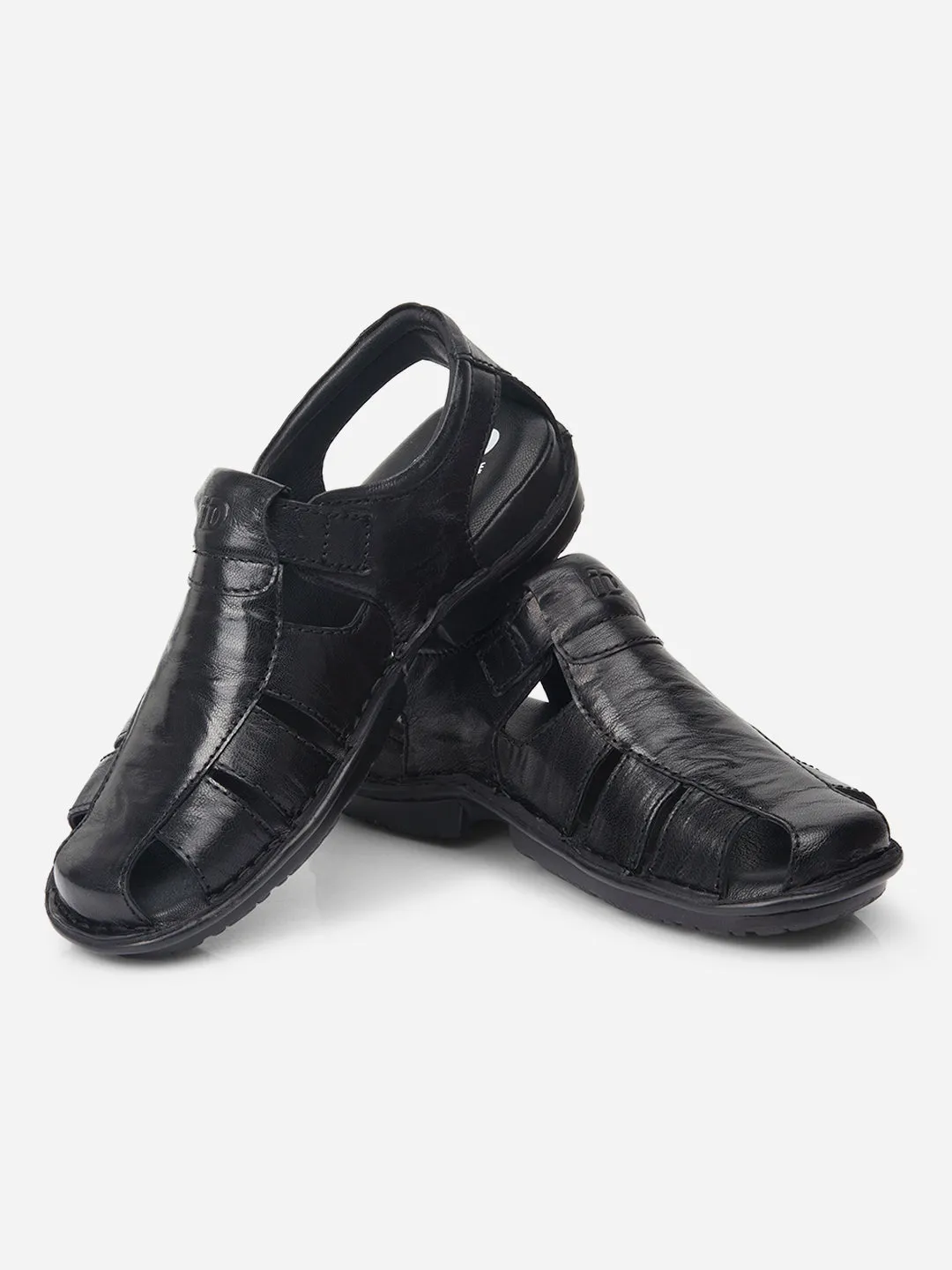 Men Black Sandal / Slipper (ID4209)