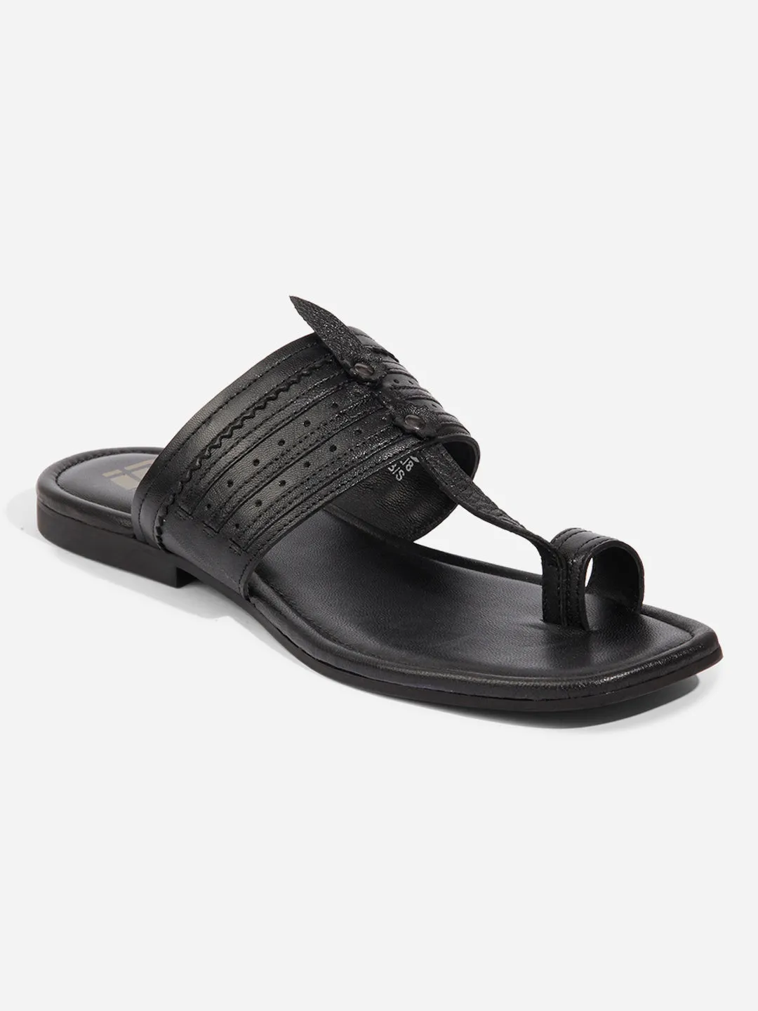 Men Black Sandal / Slipper (ID4231)