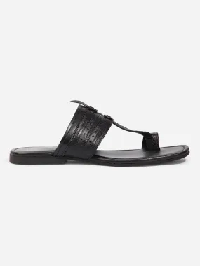 Men Black Sandal / Slipper (ID4231)