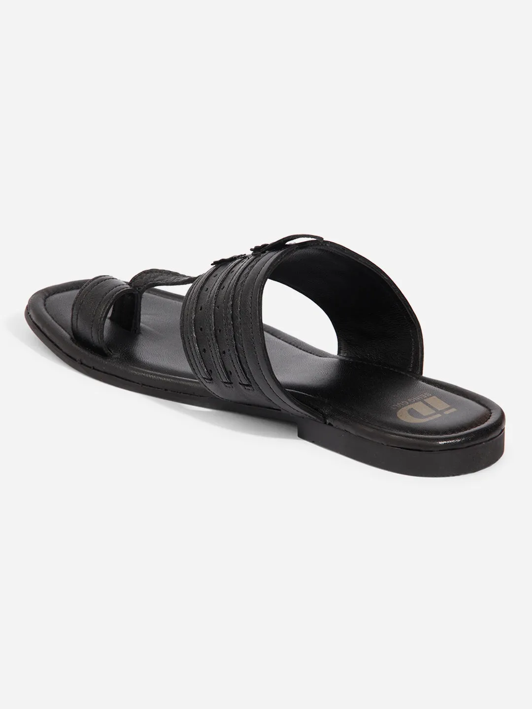 Men Black Sandal / Slipper (ID4231)