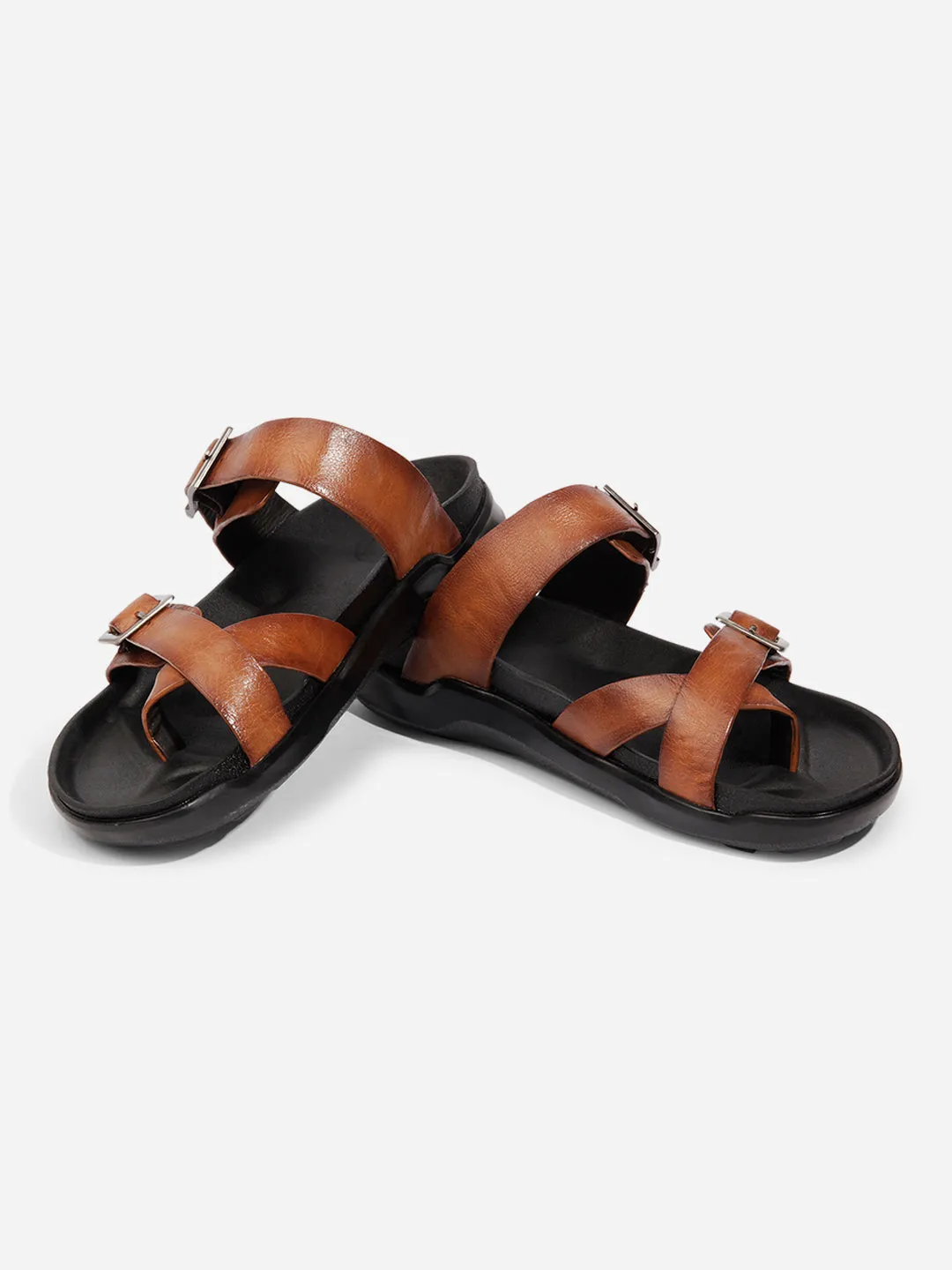 Men Tan Sandal / Slipper (ID4223)