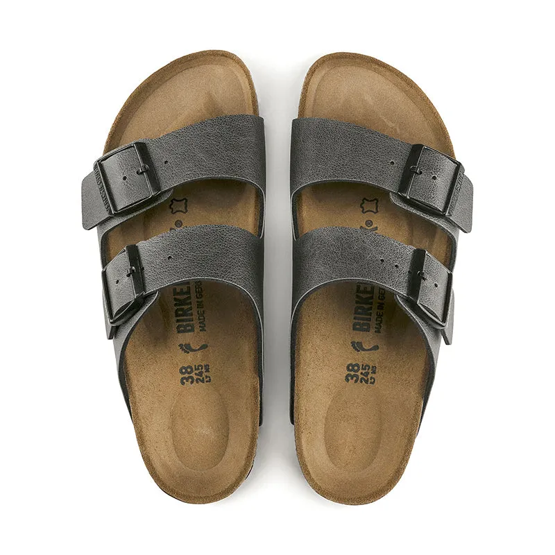 Birkenstock Mens Arizona Pull Up Anthracite Birko-Flor Sandals