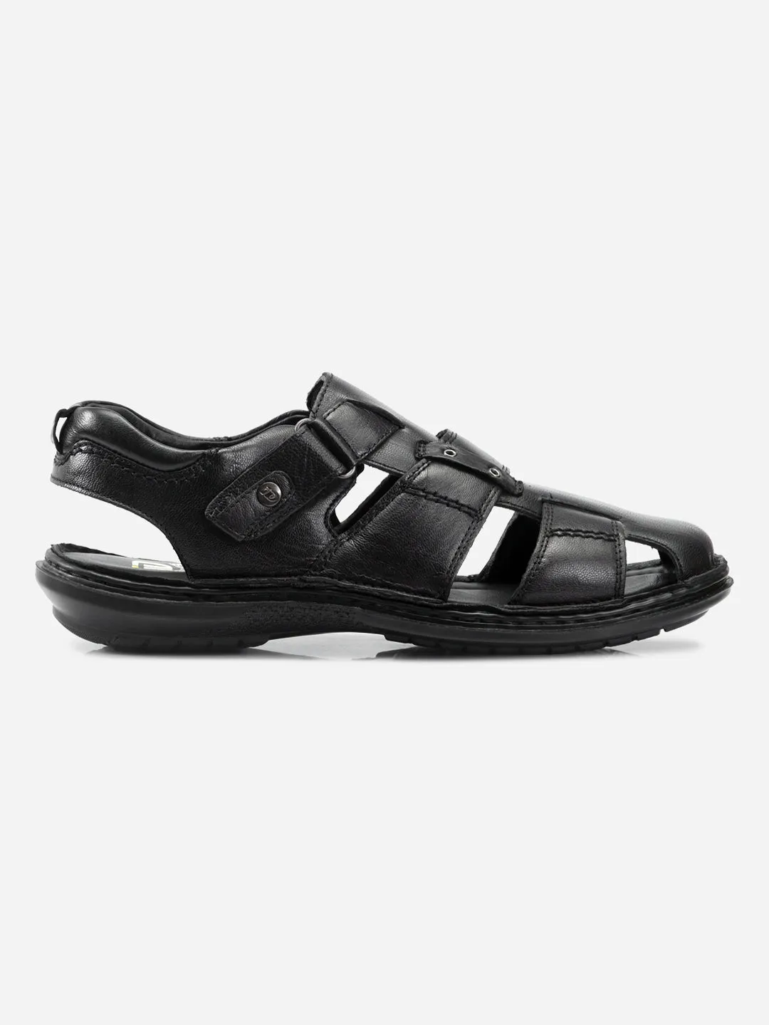 Men's Black Hurache Semi Formal Sandal (ID4118)