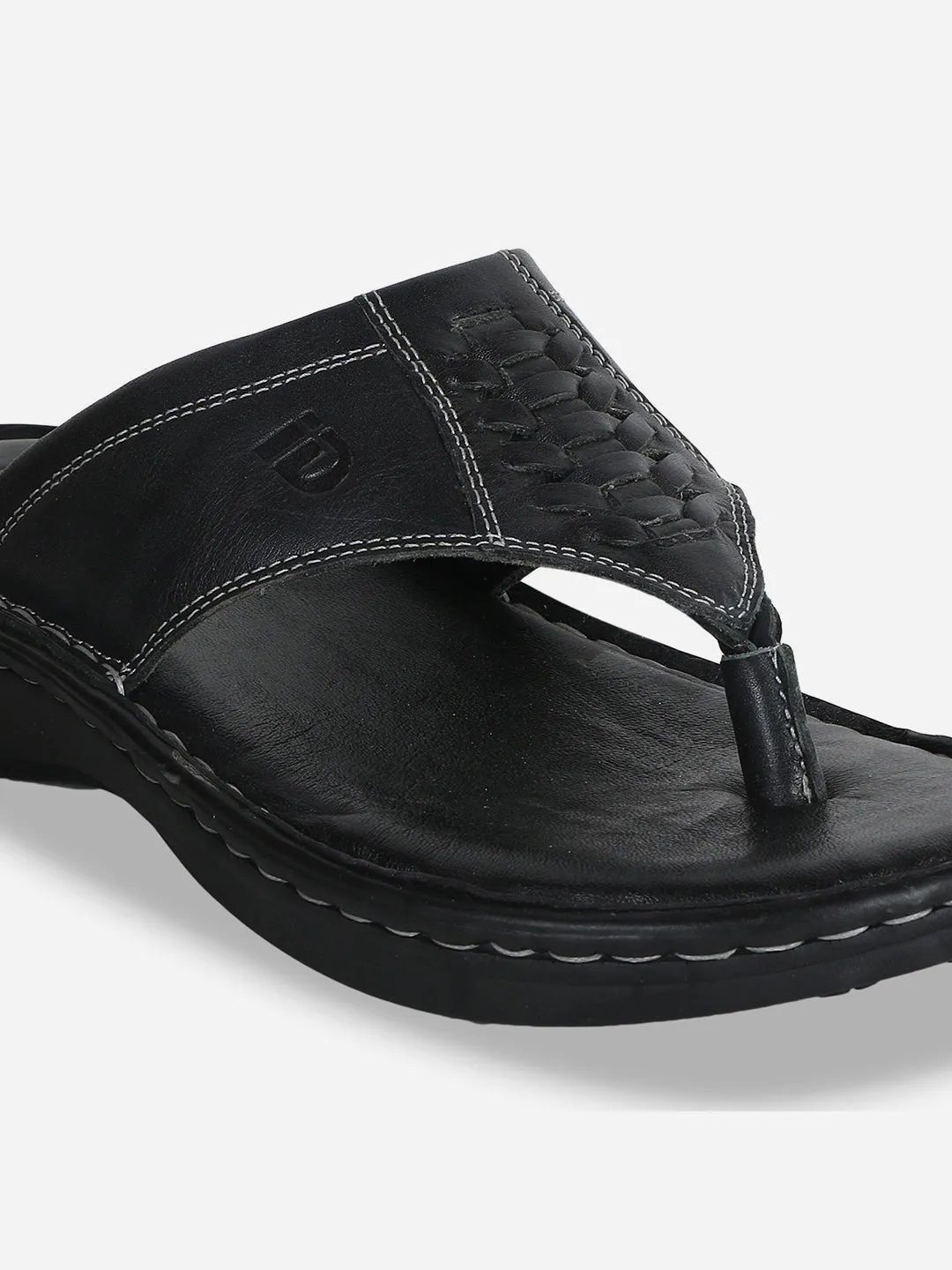 Men's Black Thong Casual Sandal (ID4047)