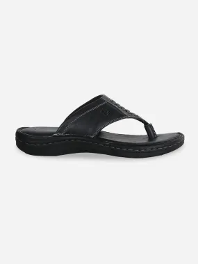 Men's Black Thong Casual Sandal (ID4047)