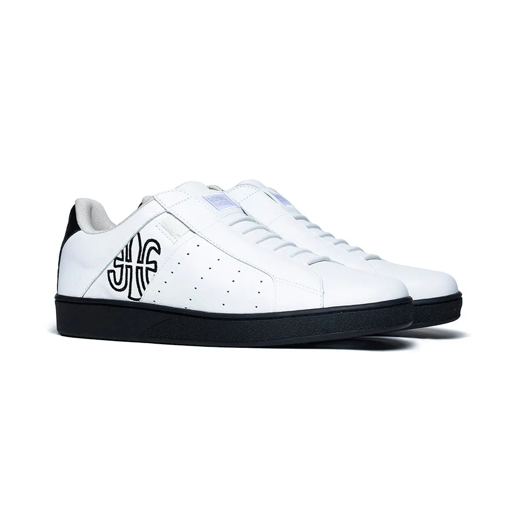 Men's Icon Genesis White Black Leather Sneakers 01901-009