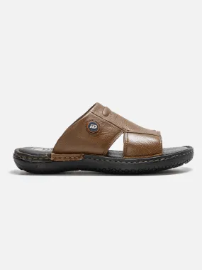 Men's Tan Casual Slip On Sandal (ID4052)