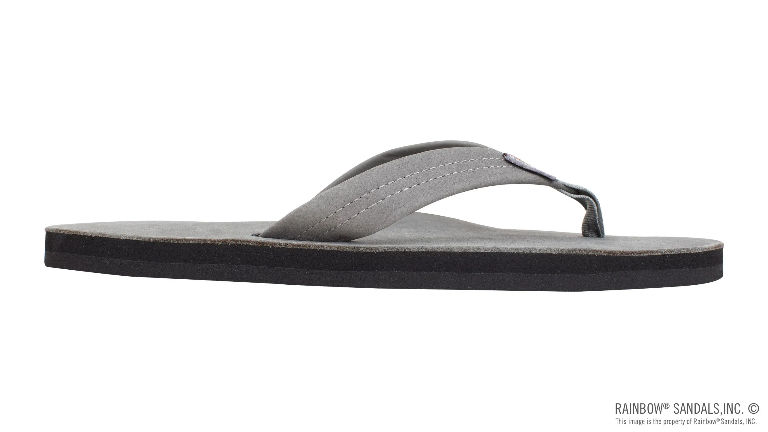 Rainbow Sandals Men's - Single Layer - 1" Strap - Grey