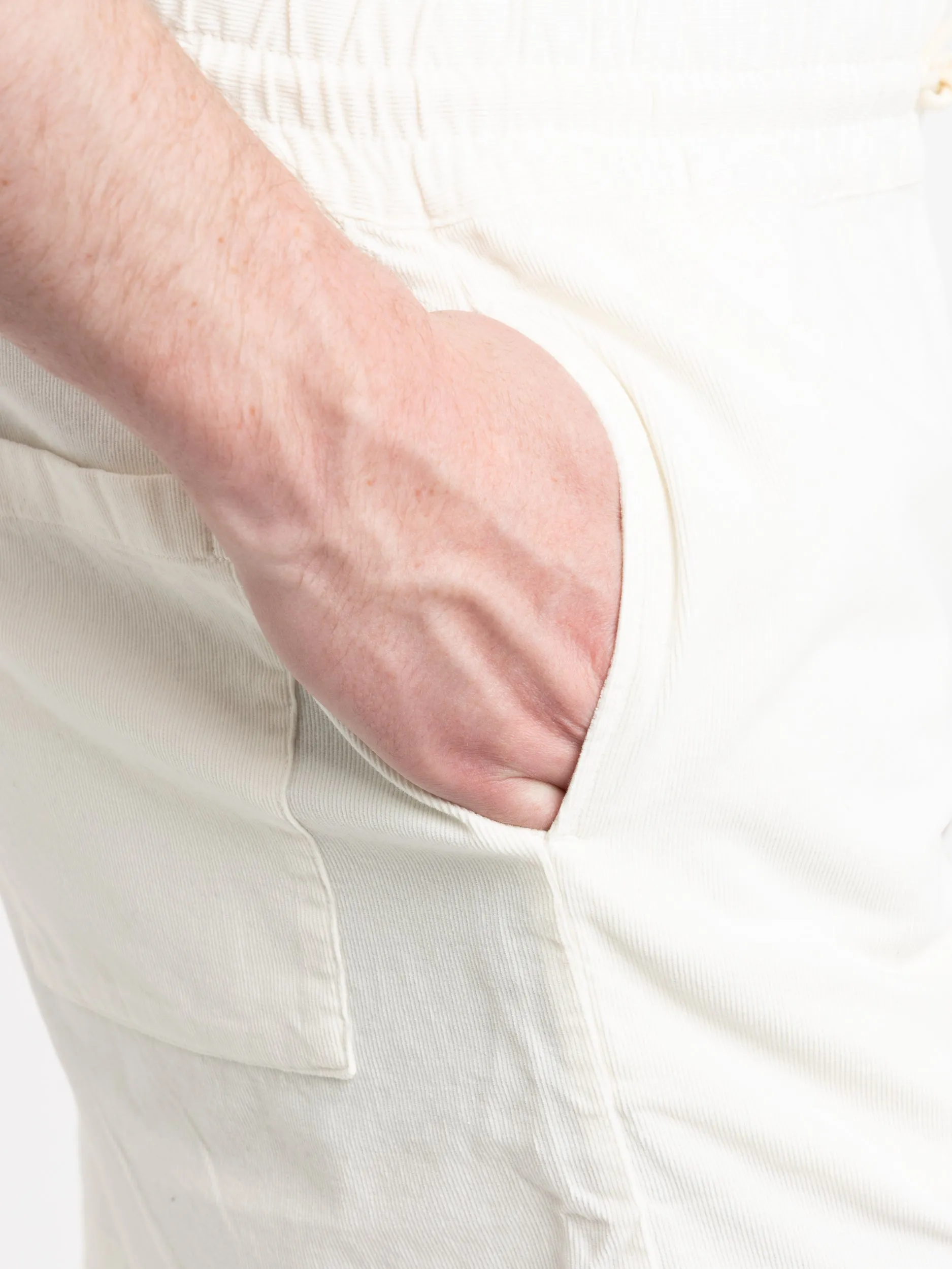 White Corduroy Shorts