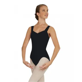 Wide Strap Black Leotard